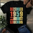 thumbnail image 1 of December 1959 Birth of Legends Retro Classic Birthday Year Pride Unisex T-Shirt, up to size 5XL, 1 of 2