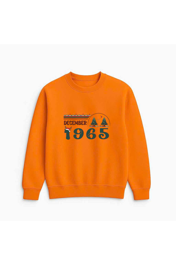 December 1965 Birthday Vintage Celebration Funny Quote Graphic Style Sweatshirt, for men & women, up to size 5XL