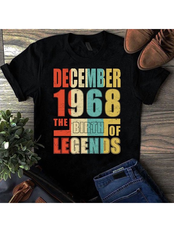 December 1968 The Birth Of Legends Vintage Unisex Tshirt