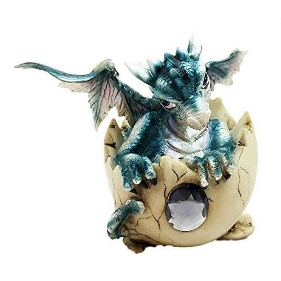 December Birthstone Dragon Egg Statue Onyx Gem Birthday Dragon Hatchling Figure