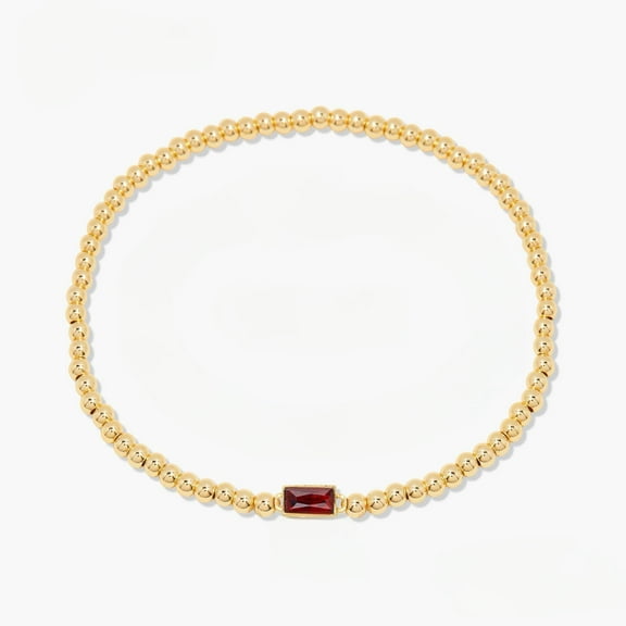 December Birthstone Tennis Bracelet in Gold Plate - The Perfect Birthday Gift for Her, for Women, Teens, Girls, Mom.