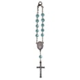 thumbnail image 1 of December/Blue Zircon Birthstone Car Rosary, 6 Inches, KT712, 1 of 1