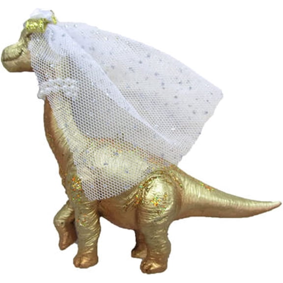 December Diamonds 05-05089 Blown Glass Gold Tanystropheus Bride Ornament
