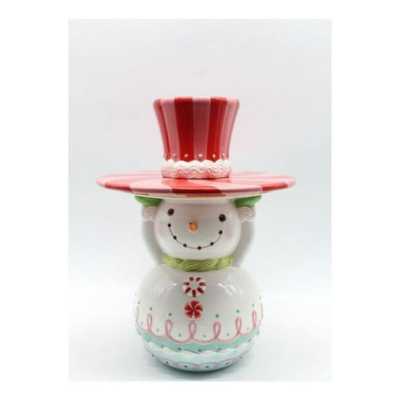 December Diamonds 20-inch Candy Snowman Server Figurine.