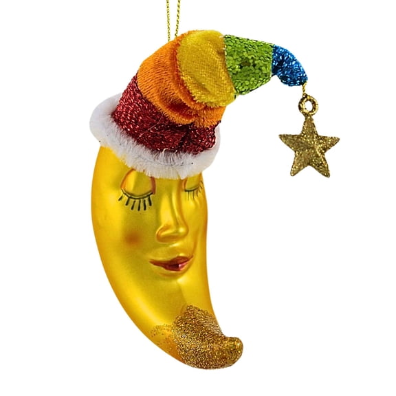 December Diamonds 4.50In Rainbow Moon Ornament, Glass, Crescent Lgbtq 7981351