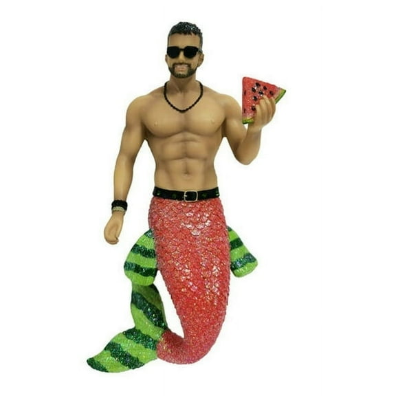 Big Melon Watermelon Fruit Merman Christmas Holiday Ornament December Diamonds