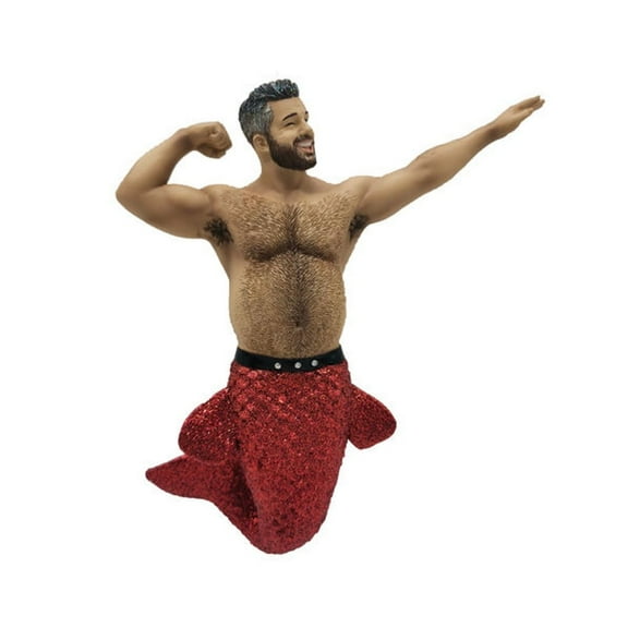 December Diamonds 55-55175 Muscle Beach II Merman Ornament