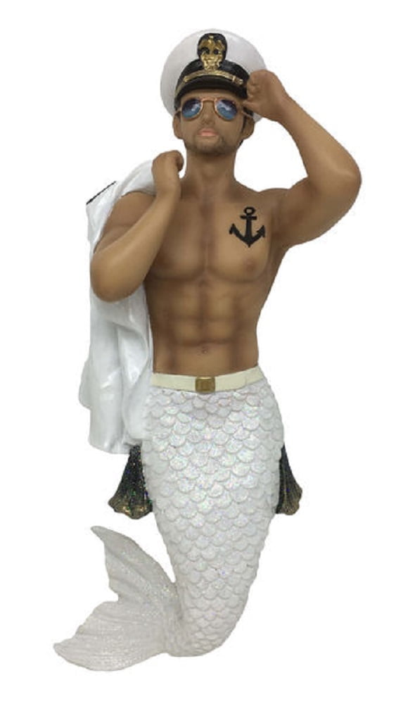 December Diamonds Anchors Away Sailor Merman Ornament