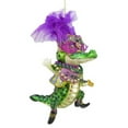 thumbnail image 1 of December Diamonds Mr Crocodile Mardi Gras Mask Playing Guitar Ornament Glass, 1 of 1