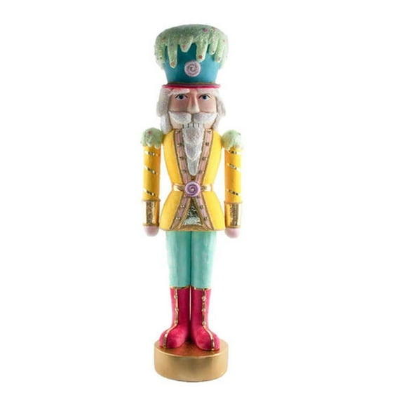 December Diamonds Snow Cream Shoppe 58" Yellow Candy Nutcracker
