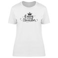 thumbnail image 1 of December Queen Born Text T-Shirt Women -Image by Shutterstock, Female Small, 1 of 2