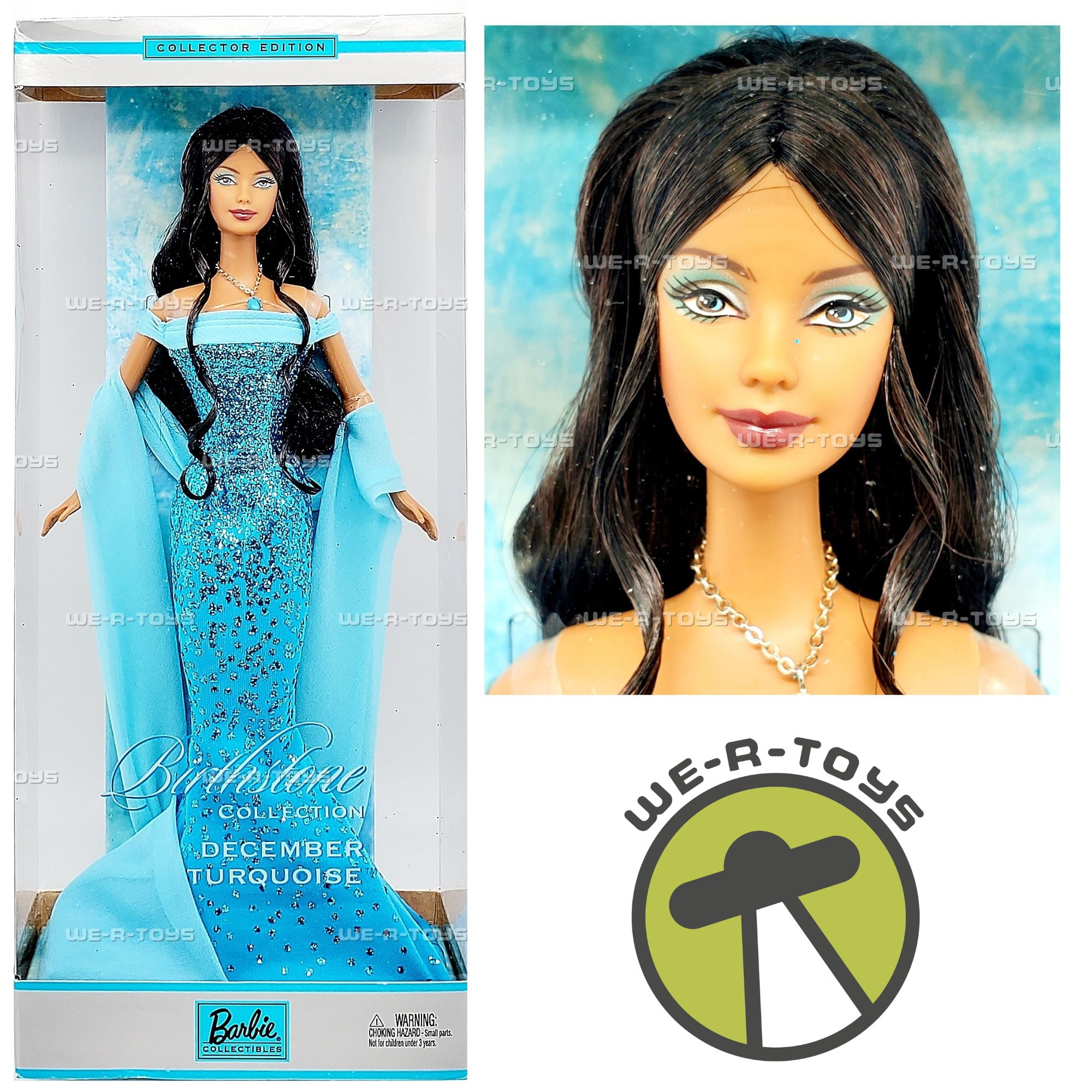 December Turquoise Birthstone Collection Barbie Doll 2002 Mattel