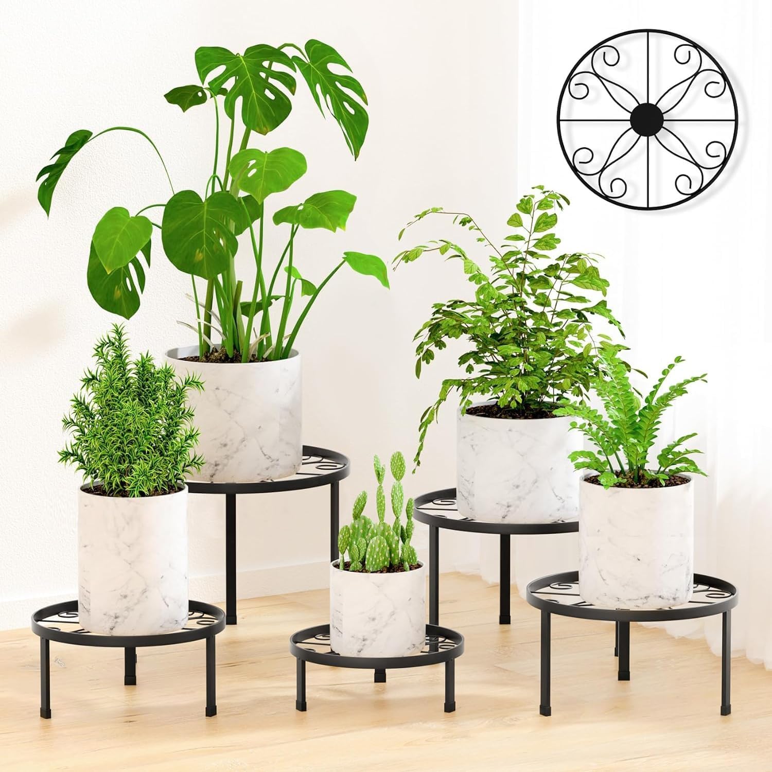 Decent Metal Plant Stand Indoor, Assembly Free Plant Stands for ...