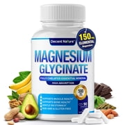 Decent Nature Magnesium Glycinate 525mg Elemental Magnesium Supplement 90 Capsules