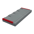 thumbnail image 1 of DecentBit Fingerboard Ramp Sidewalk Stand Stone Gray and Red Mini Skatepark Obstacle, 1 of 2