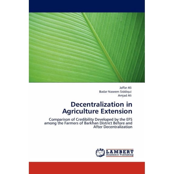 Decentralization in Agriculture Extension (Paperback)