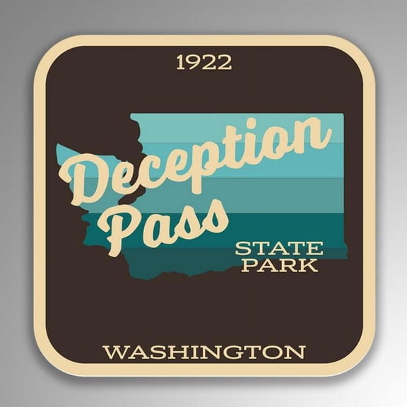 Deception Pass State Park Decal Sticker | 4-Inches By 4-Inches | Vinyl Sticker | UV Protective Laminate | SP164