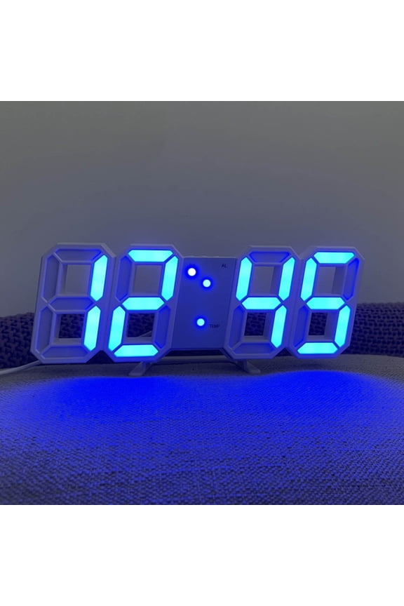 3D LED Wall Clock RGB Digital LED Clock, Large Display Clocks, Easy Read Clock, Home Decor Clock, Auto Dimming, Timer,12/24 Hr, Time/Date/ Temperature Display, Nightlight