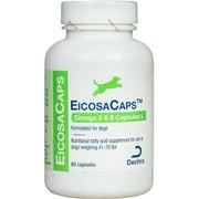 Dechra EicosaCaps Omega 3 &amp; 6 كبسولات للكلاب 41-70 رطل 60 Count