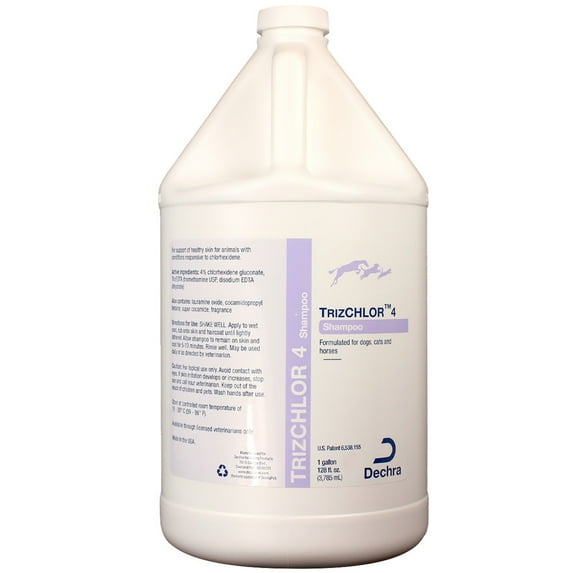 Dechra TrizCHLOR 4 Shampoo for Cats and Dogs 1 Gallon