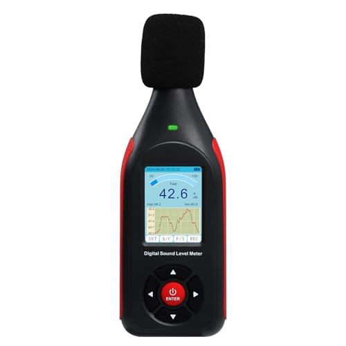 Decibel Meter, Digital Sound Level Meter with Data Logging, 3-Color ...