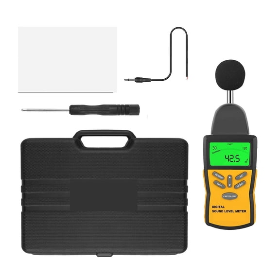 Decibel Meter, Sound Level 882A Portable 30-130dB Tester with 5 Digits LCD Display DBA/DBC Noise ,Feature Packed