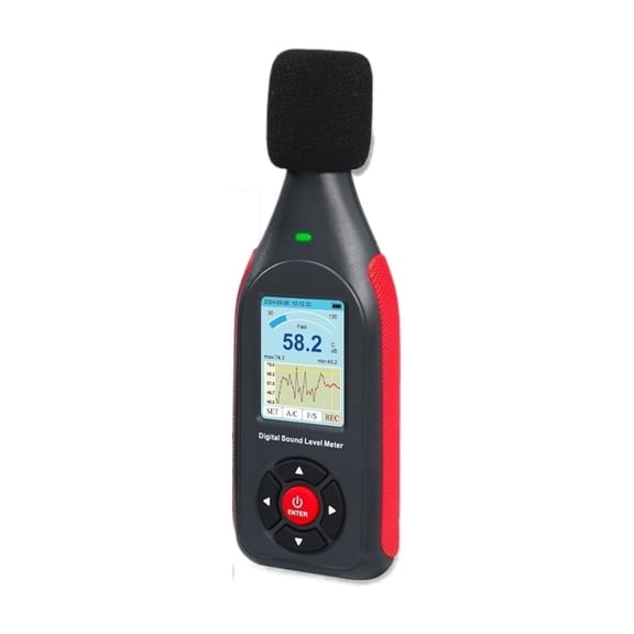 Decibel Meter Sound Level Meter Data Logger with Visual Alarm, Noise Reader ,Easy to Operate