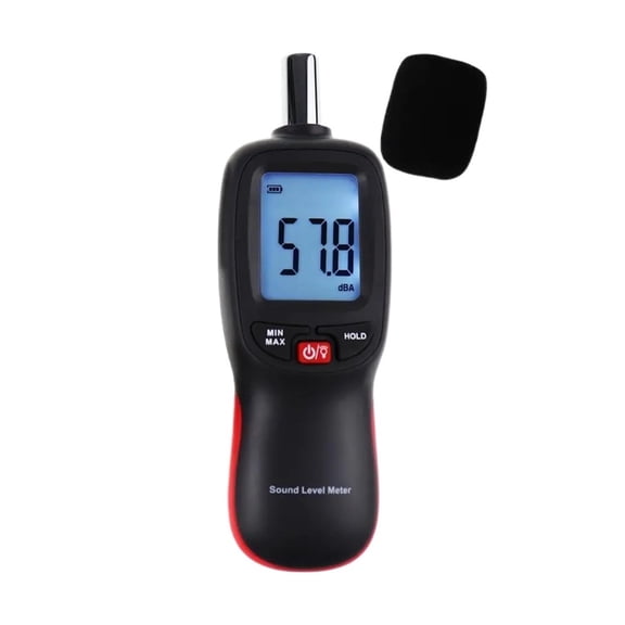 Decibel Meter Sound Level Tester 30~130dBA Noise Volume Measuring and Monitoring Instrument Digital LCD display w/ Backlight