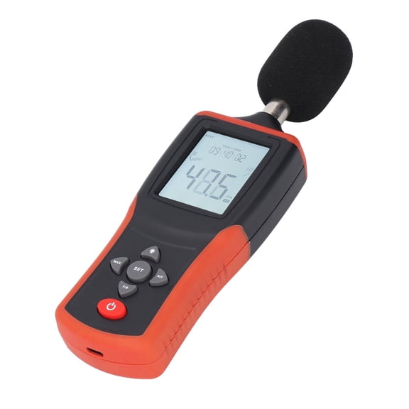 Decibel Meter with AC Weighing Backlit LCD Screen Sound Level Portable Tester 30130dB ,Feature Packed