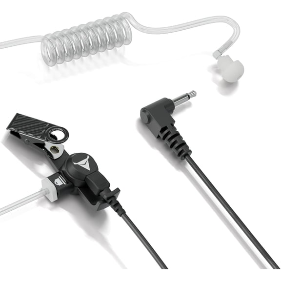 Decibullz 3.5mm Listen-Only Acoustic Coil Tube Earpiece for Two-Way Radios & Transceivers