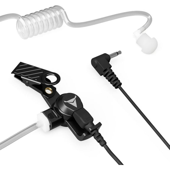 Decibullz 3.5mm Listen-Only Acoustic Coil Tube Earpiece for Two-Way Radios & Transceivers