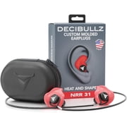 Decibullz Custom Molded Earplugs Pro Pack, One Size - Red Bundle