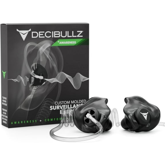Decibullz DBZ-PLG1-BK-AWA Earpieces & Awareness, Black