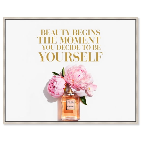 Decidedly Beautiful Canvas Print Fun Quotes by Art Remedy, Silver Frame, 36 x 30