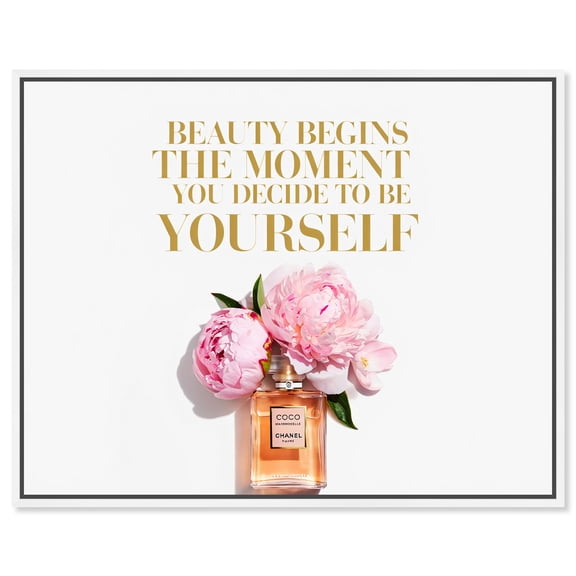 Decidedly Beautiful Canvas Print Fun Quotes by Art Remedy, White Frame, 30 x 24