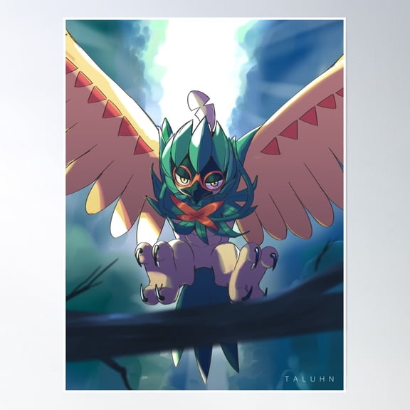 Decidueye Poster Wall Art, Modern Wall Decor, 24x36 UNFRAMED