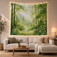 thumbnail image 1 of Deciduous Forest Beside a Winding Stream, Serene Digital Art for Nature Lovers, Woodland Home Decor, Housewarming Gift, Tapestry Wall Hanging for Bedroom and Study Room, 1 of 7