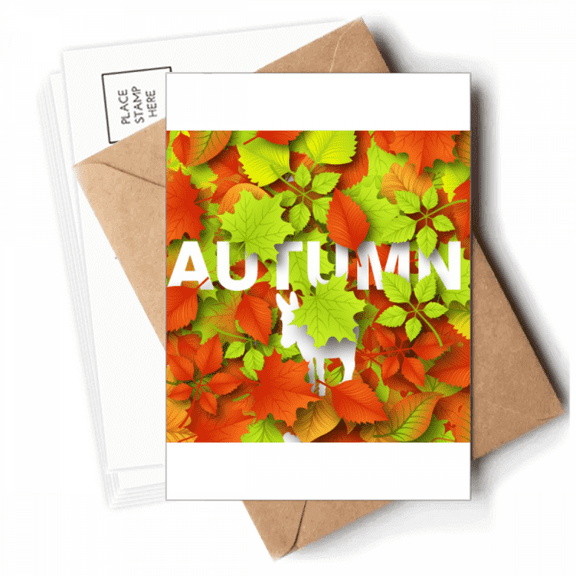 Deciduous Maple Autumn Donkey Postcards Envelopes Blank Note Cards Mailing