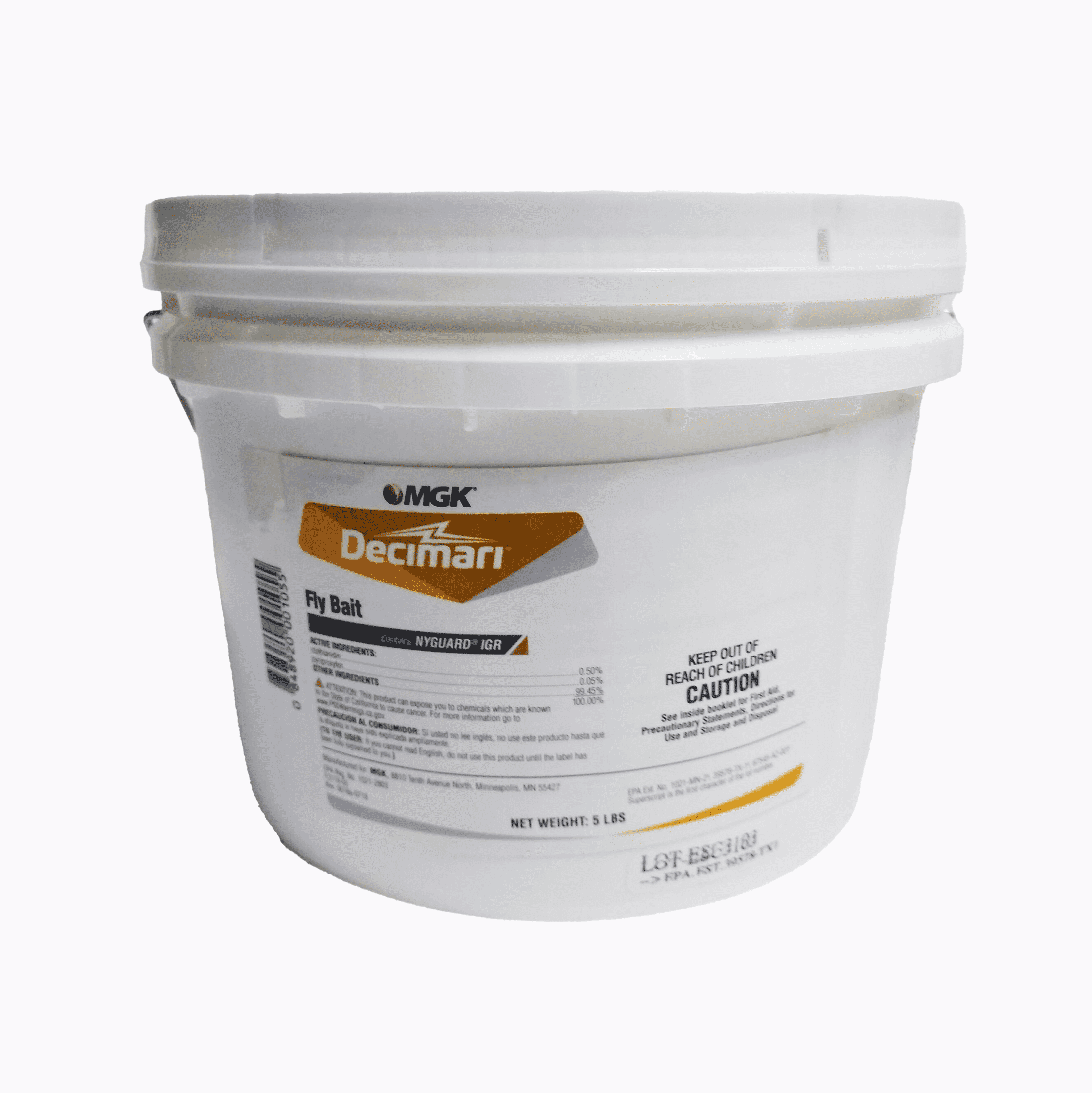 Decimari Fly Bait - Indoor & Outdoor Fly Control - 5 lb Tub by MGK ...
