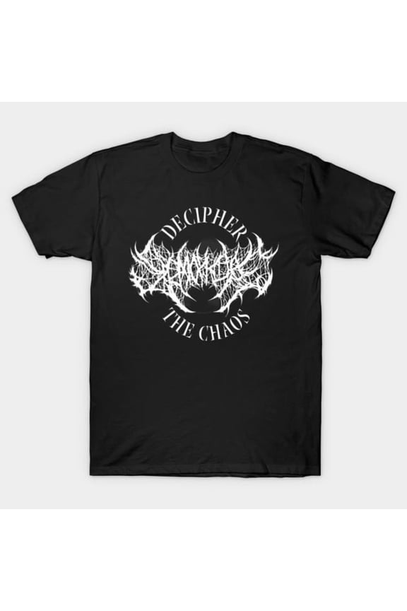 Decipher The Chaos Funny Esoteric Static Emblem Retro Goth Dark Art G4893 T-Shirt, for men and women, Up to Size 5XL