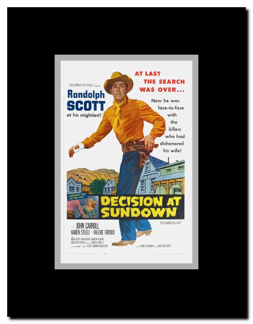 Decision At Sundown Framed Movie Poster