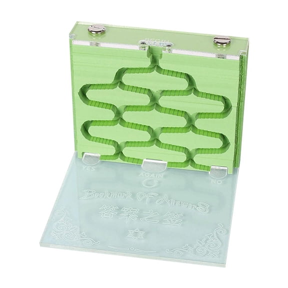 Decision Making 3D Memo Pad, 3D Notepad Paper Card Craft Non-Stick Sticky Makeing Again Note No Pad, Paper Yes Decision