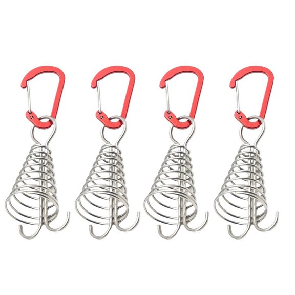 Deck Anchors Peg with Spring Buckle Windproof Octopuses Tent Stakes Wind Rope Anchors Easy to Installation