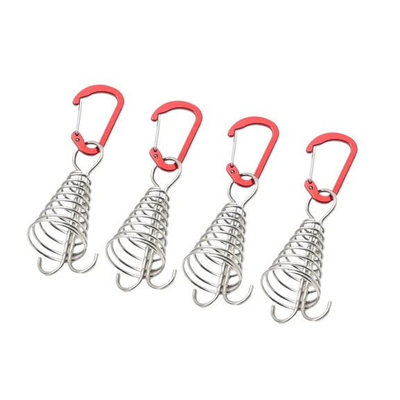 Deck Anchors Peg with Spring Buckle Windproof Octopuses Tent Stakes Wind Rope Anchors Easy to Installation