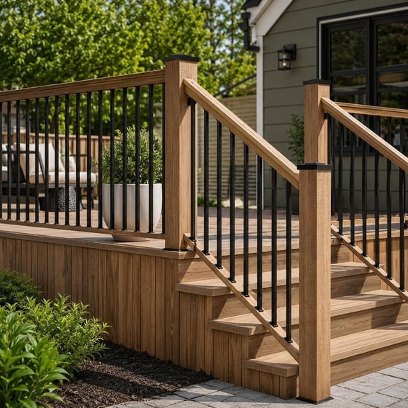 Deck Balusters, 32 in Black Aluminum Alloy, 101 Pack with Screws, for Wood and Composite Deck Railing