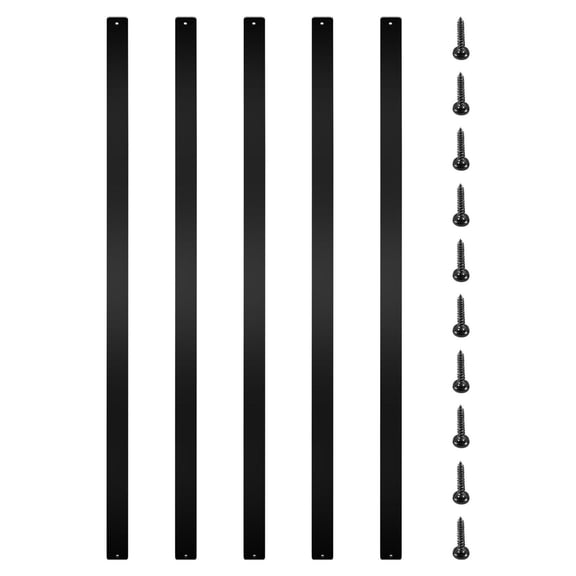 Deck Balusters 76 Pack, 29.5" Metal Deck Spindles, Aluminum Staircase Baluster with Screws, Black Railing for Wood & Composite Decks, Outdoor Porch