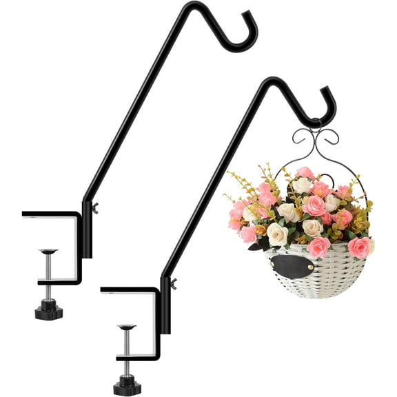 Deck Bird Feeder Hanger, 2 Pack 14 Inch Deck Hook, Applicable for Deck Thickness 1 Inch to 3 Inch