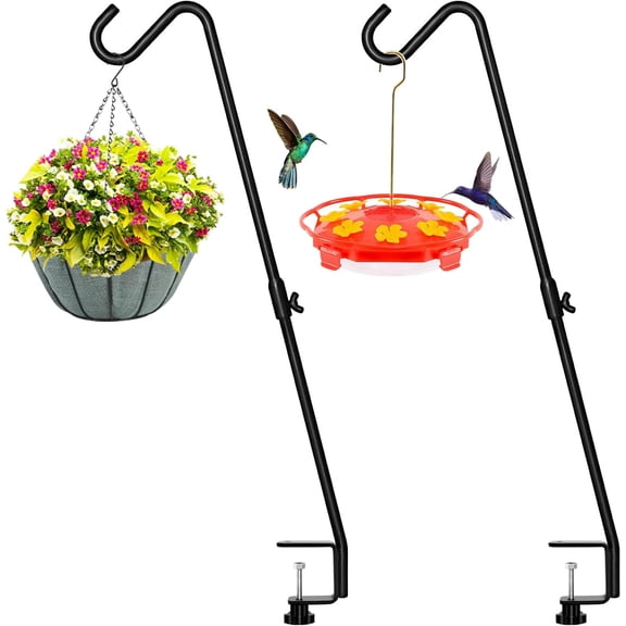 Deck Bird Feeder Hanger, 2 Pack 14 Inch Deck Hook, Applicable for Deck Thickness 1 Inch to 3 Inch