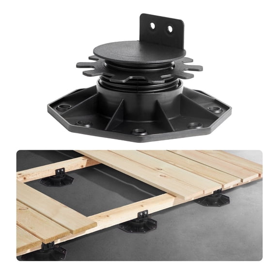 Deck Blocks 24 Pack - 2000lbs Deck Support - Adjustable Pedestals for Wood, Concrete, Metal - 1.18-2.36in Height - Heavy Duty Paver Base