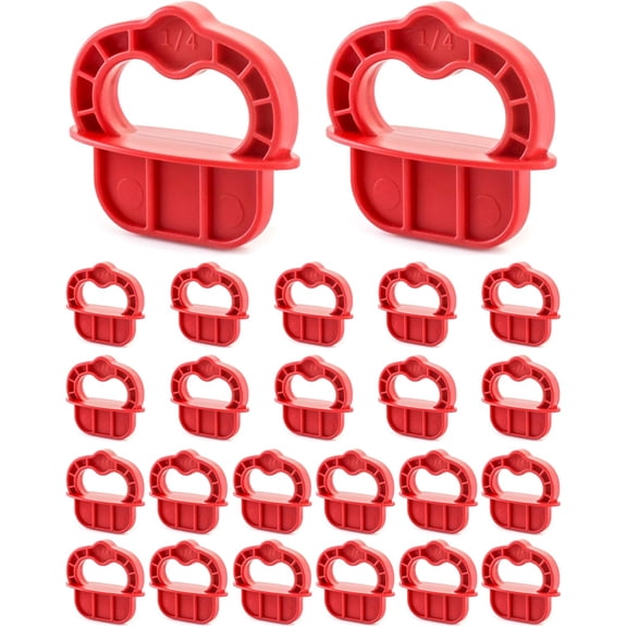 Deck Board Jig, 24 Pcs 1/4" Gap Deck Board Spacer Rings for Pressure Treated, Composite, PVC, Plank
